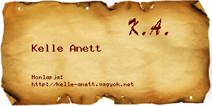 Kelle Anett névjegykártya